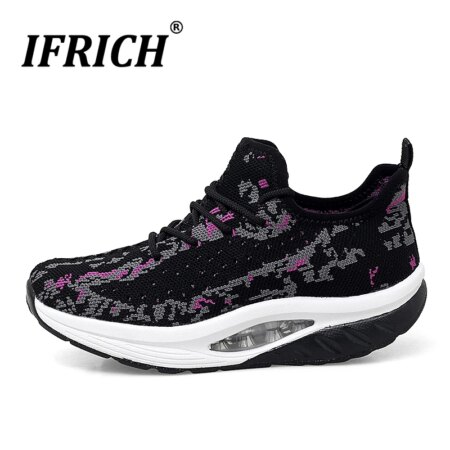 Women's Sneakers Platform Toning Wedge Zapatillas Sports Shoes for Women Swing Shoes Slimming Sneakers Fitness Gym Walking Shoes