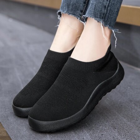 Women Fashion Sneakers Slip On Platform Sneakers Walking Women's Sneakers Plus Size Ladies Vulcanize Shoes Tenis Feminino