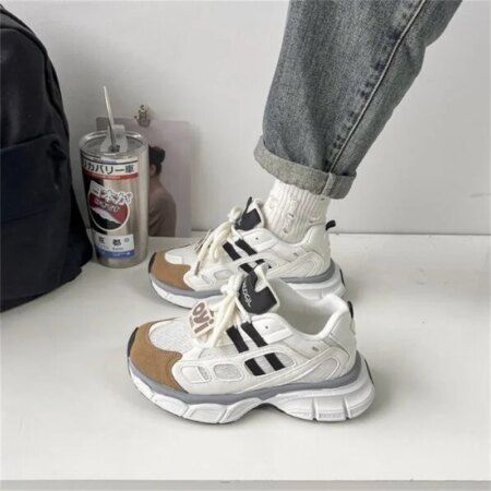 Women Platform Chunky Sneakers Fashion Lace Up Casual Shoes Woman Tennis Basket Female Autumn Vulcanized Shoes Zapatos Mujerfg