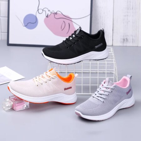 Women Sneakers mesh breathable light women running Shoes fashion sport shoes zapatillas mujer zapatillas de deporte XL size 40