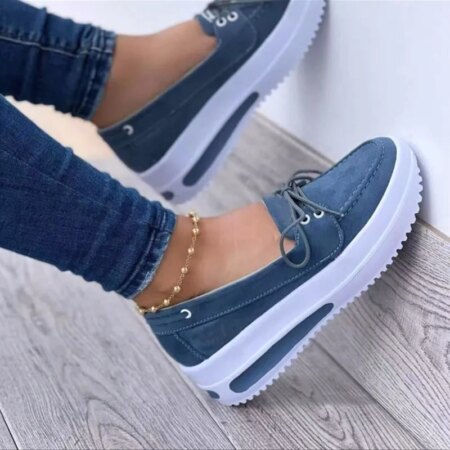 Women Wedges Platform Sneakers Female Summer Lace-up Sport Shoes Ladies Comfort Casual Shoes Zapatillas Mujer 1712