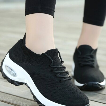 Women's Mesh Breathable Sneakers Lightweight Non-slip Sneakers High Quality Flat Shoes Casual Fashion Hundred Sports Fitness